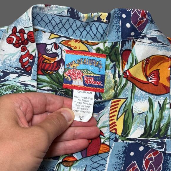 Joe Kealuha's Reyn Spooner Multicolor Tropical SS Shirt Size M GUC - Picture 5 of 6